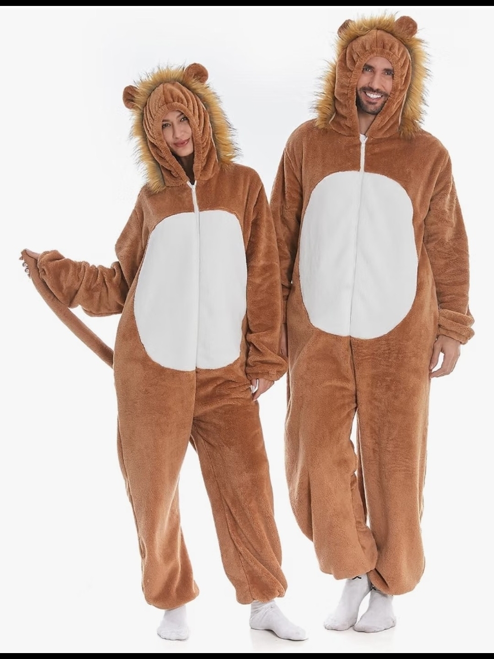Unbranded Kids Brown Bear Costume Onesie with White Belly